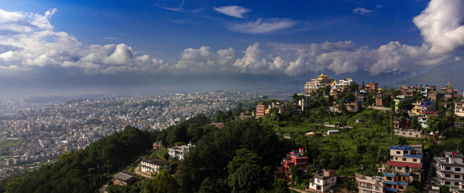 Scenic view of Mussoorie hills and peaceful landscapes of Dhanaulti in Uttarakhand
